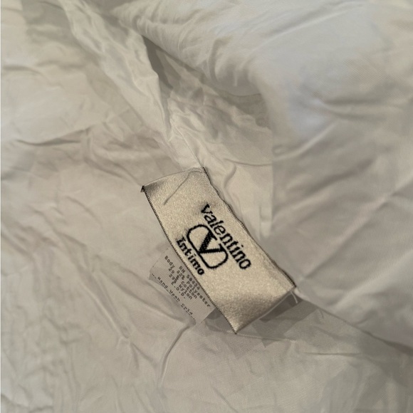 Valentino White Quilted Puffer Luxury Robe with Front Ties Size Large - Picture 5 of 10